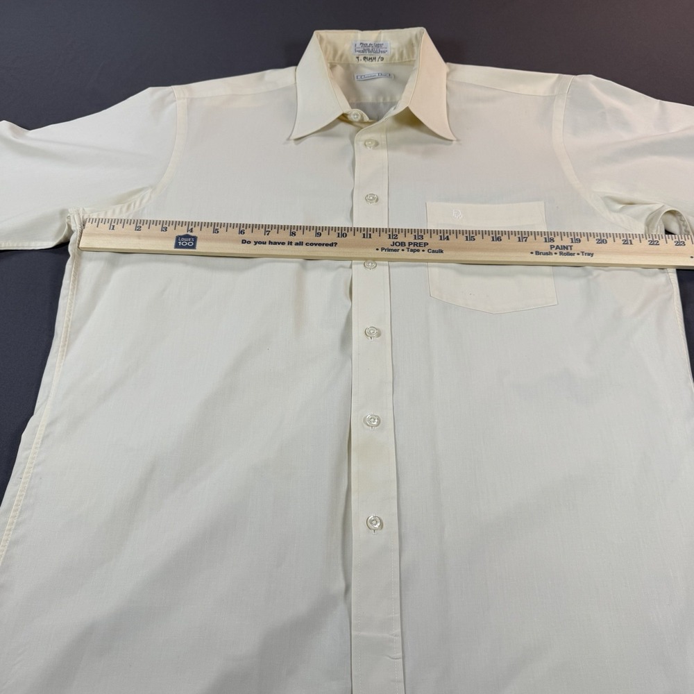 Christian Dior Vintage Button Up Shirt Men's 16 1/2 Short Sleeve - Picture 4 of 7